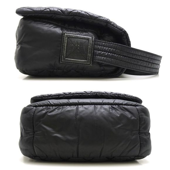 Chanel Coco Coon Shoulder Bag Small Crossbody Black Nylon x Leather - Picture 2 of 7